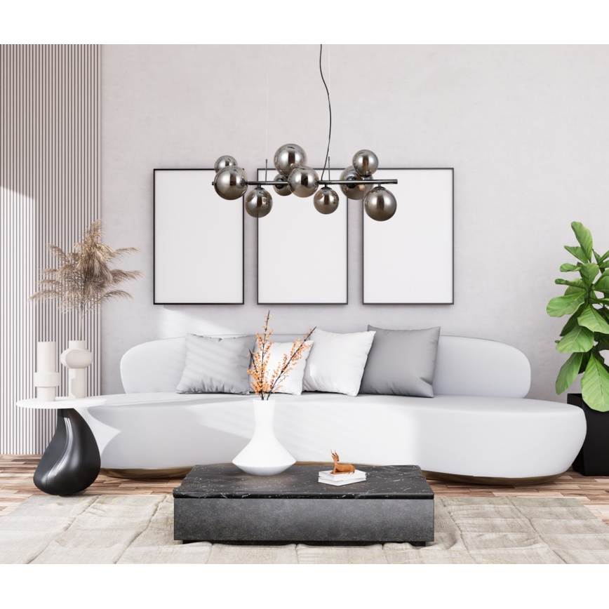 ITALUX - Pendel CANELLO 10xG9/5W/230V sort