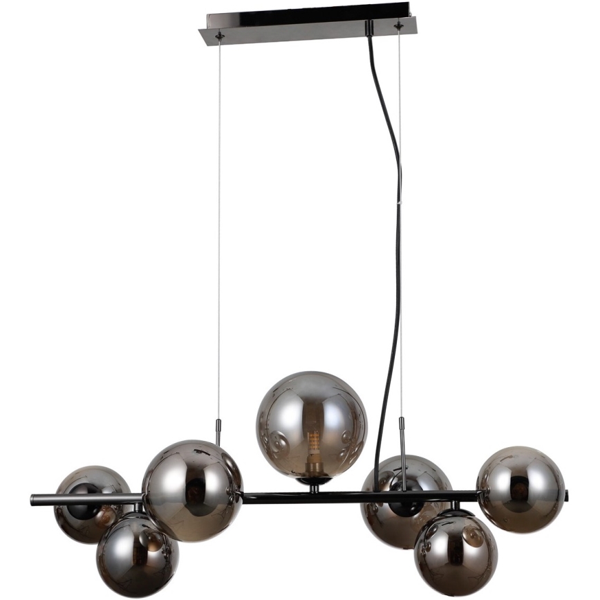 ITALUX - Pendel CANELLO 7xG9/5W/230V sort