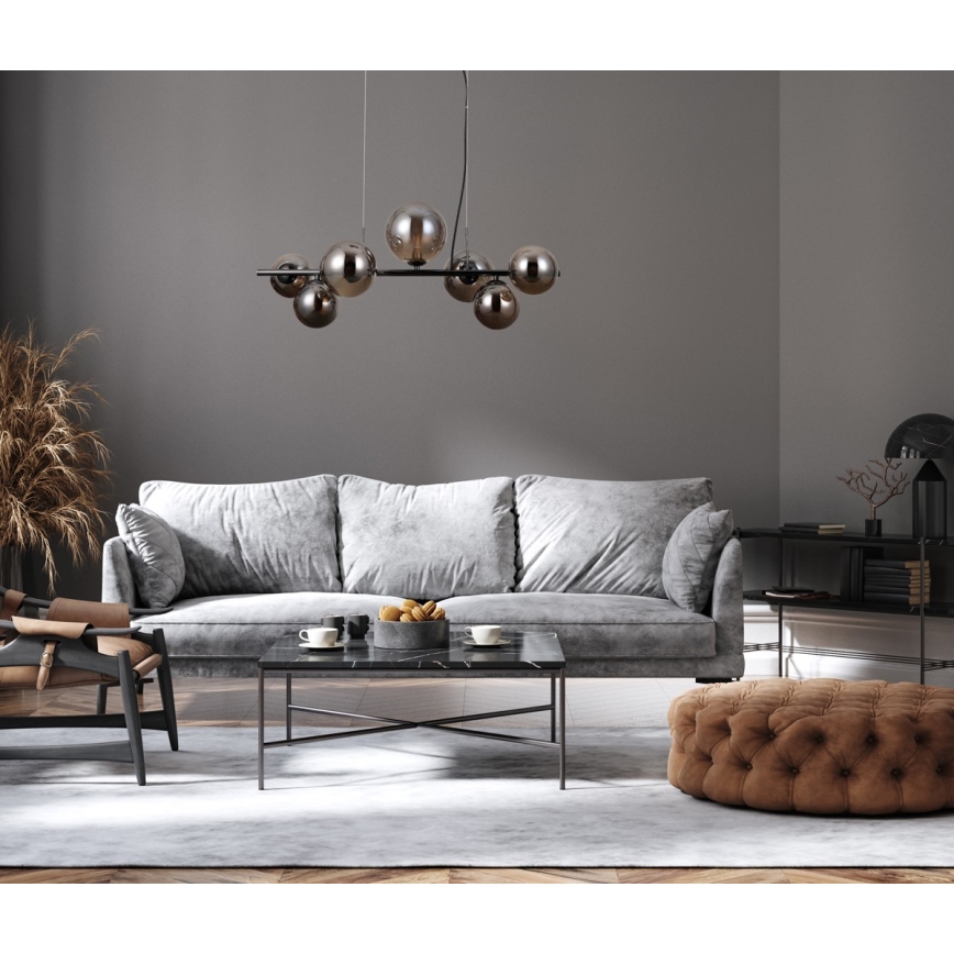 ITALUX - Pendel CANELLO 7xG9/5W/230V sort