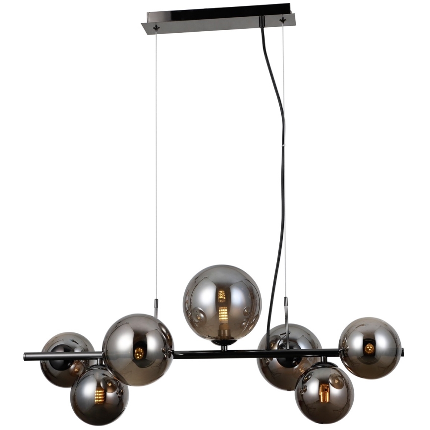 ITALUX - Pendel CANELLO 7xG9/5W/230V sort