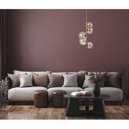 ITALUX - Loftlampe på stang CANELLO 5xG9/5W/230V messing