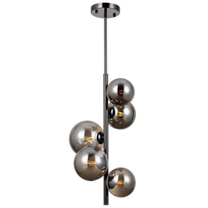 ITALUX - Pendellampe CANELLO 5xG9/5W/230V sort