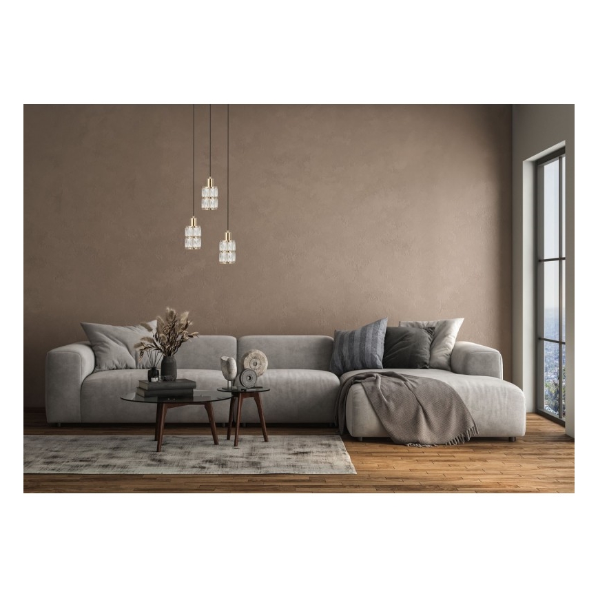 ITALUX - Kabelophængt pendel ALMA 3xE27/40W/230V guld