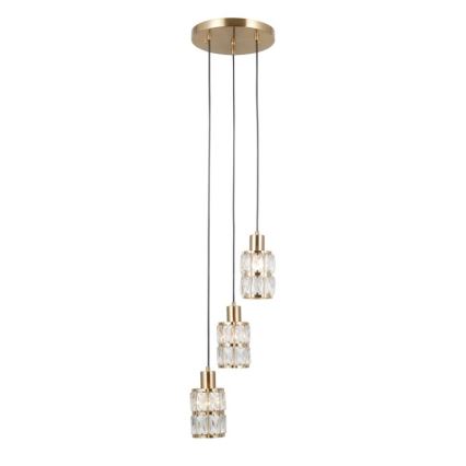 ITALUX - Kabelophængt pendel ALMA 3xE27/40W/230V guld