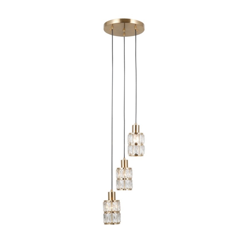 ITALUX - Kabelophængt pendel ALMA 3xE27/40W/230V guld