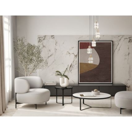 ITALUX - Lysekrone med wire ALMA 5xE27/40W/230V guld
