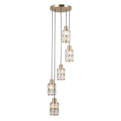 ITALUX - Lysekrone med wire ALMA 5xE27/40W/230V guld