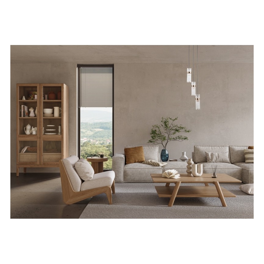 ITALUX - Pendel med kabel TARASO 3xE14/40W/230V sort/guld