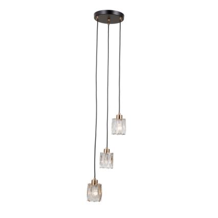 ITALUX - TORNO pendel med wire 3xE14/40W/230V sort/guld
