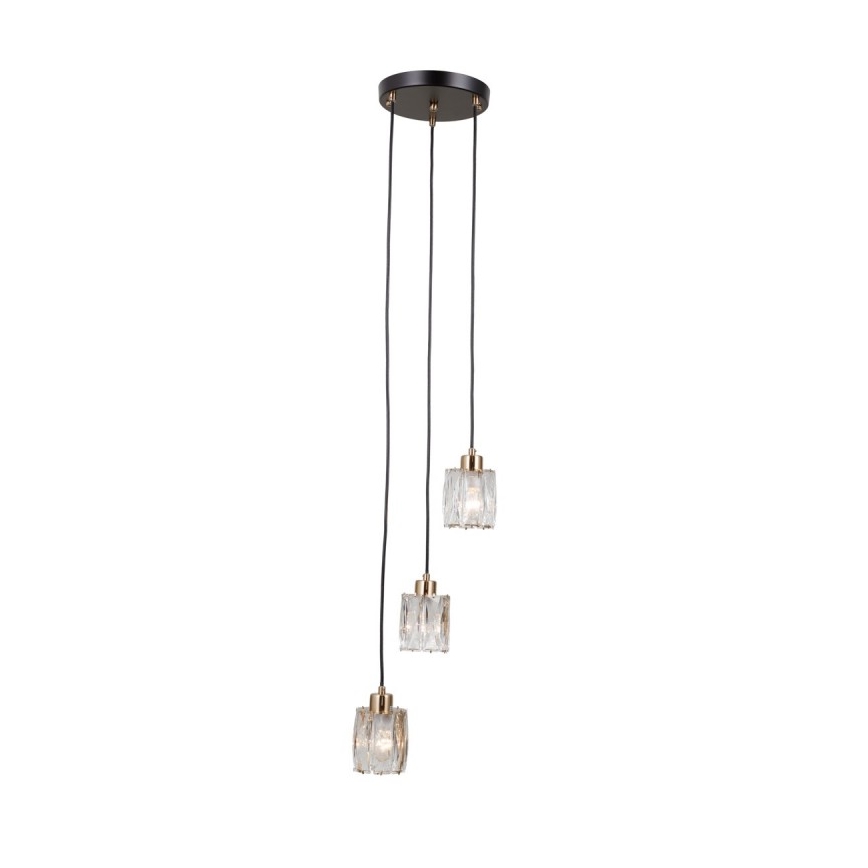 ITALUX - TORNO pendel med wire 3xE14/40W/230V sort/guld