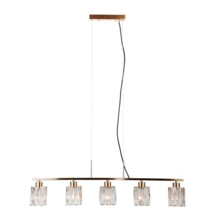ITALUX - Pendel med wireophæng SIMONA 5xE14/40W/230V guld