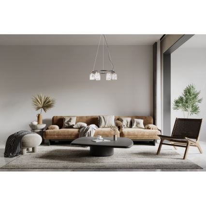 ITALUX - Lysekrone på kabel SIMONA 6xE14/40W/230V sort/guld