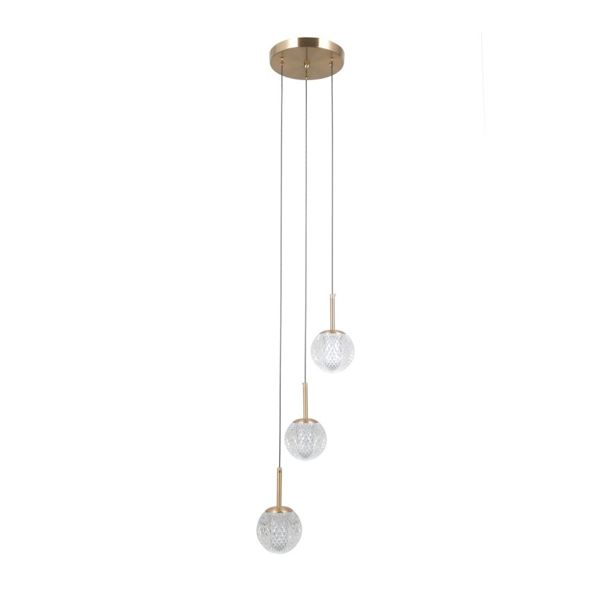 ITALUX - Pendel på kabel PADRI 3xG9/5W/230V guld
