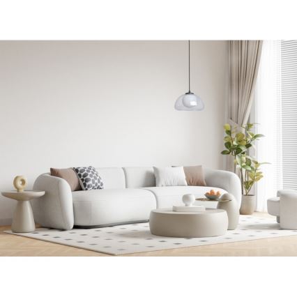 ITALUX - Pendel med kablet ophæng AINALE 1xG9/7W/230V sort/klar