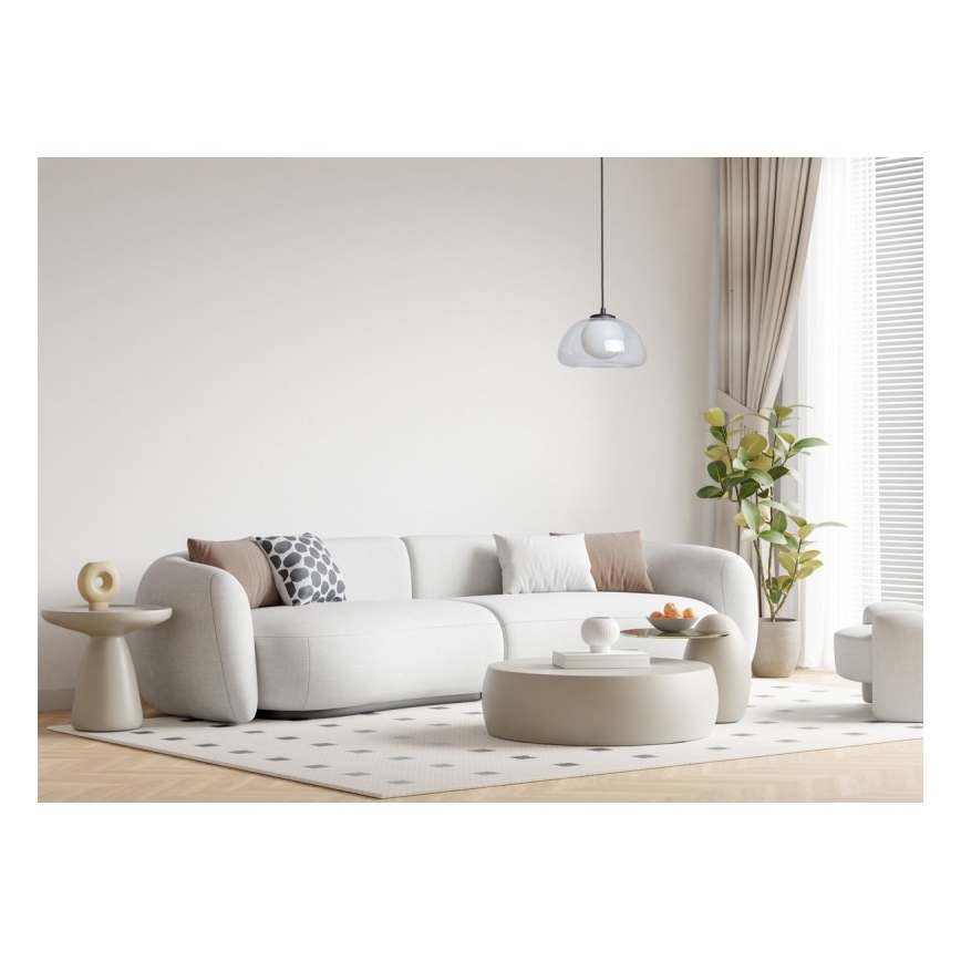 ITALUX - Pendel med kablet ophæng AINALE 1xG9/7W/230V sort/klar