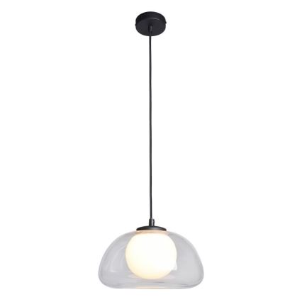 ITALUX - Pendel med kablet ophæng AINALE 1xG9/7W/230V sort/klar