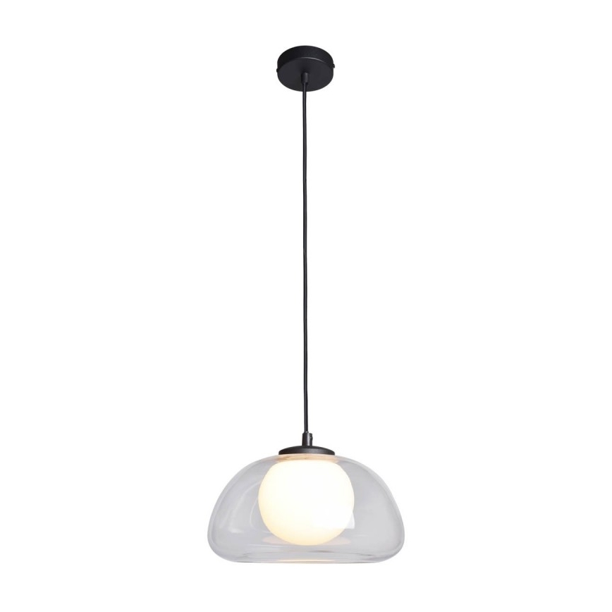ITALUX - Pendel med kablet ophæng AINALE 1xG9/7W/230V sort/klar