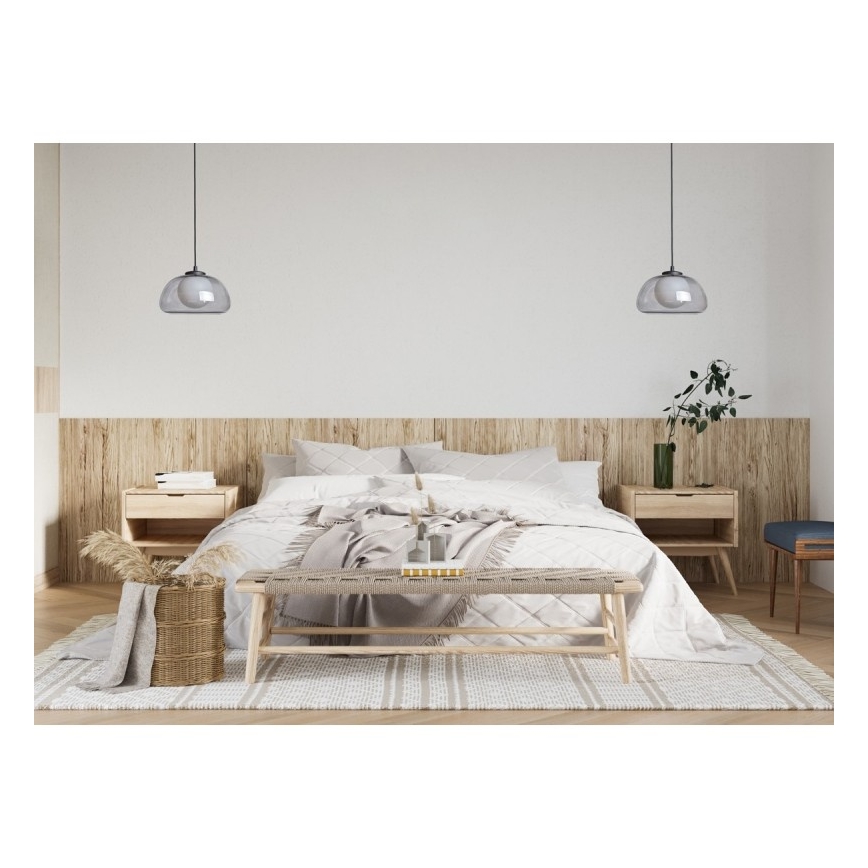 ITALUX - Pendel på wire AINALE 1xG9/7W/230V sort/røget sort