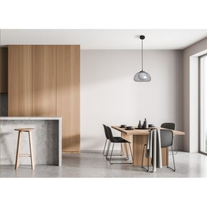 ITALUX - Pendel på wire AINALE 1xG9/7W/230V sort/røget sort