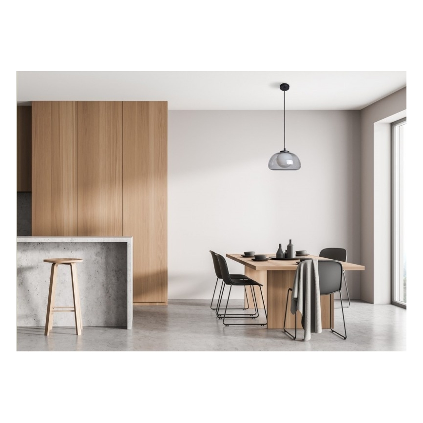 ITALUX - Pendel på wire AINALE 1xG9/7W/230V sort/røget sort