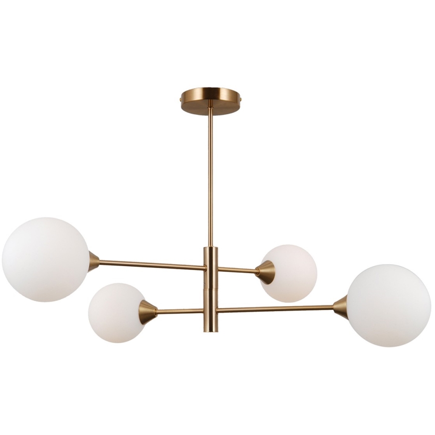 ITALUX - Loftlampe på stang EVORA 4xG9/5W/230V messing