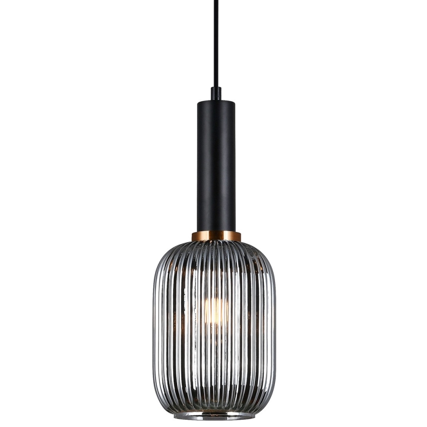 ITALUX - Pendel ANTIOLA 1xE27/40W/230V diameter 15 cm sort