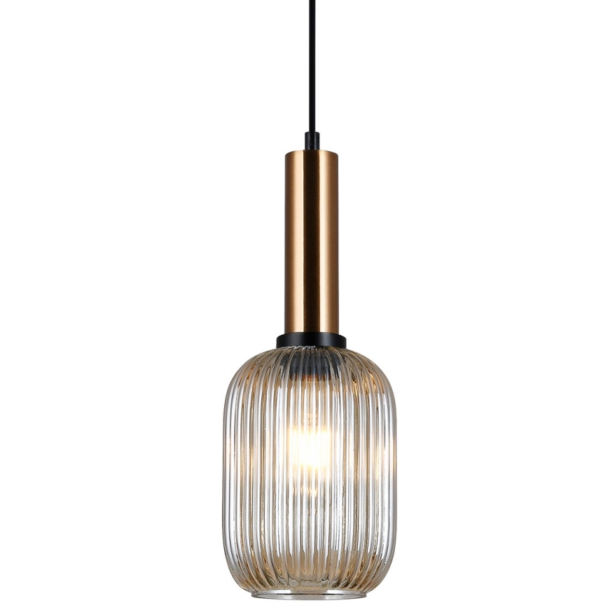 ITALUX - Pendel ANTIOLA 1xE27/40W/230V diameter 15 cm bronze