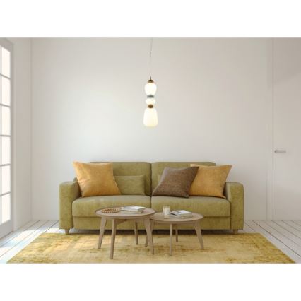 ITALUX - LED-pendel på wire EVANS LED/19W/230V 3000K guld/blå/brun