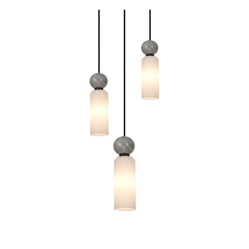 ITALUX - SANTOS pendel med wireophæng 3xG9/40W/230V sort