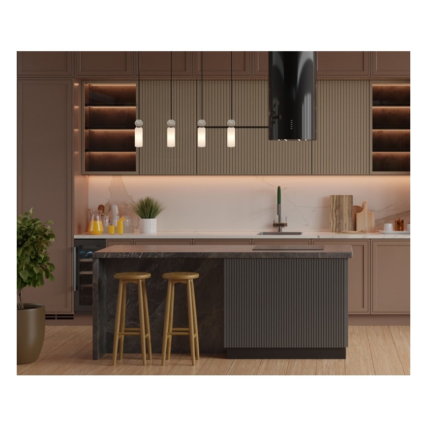 ITALUX - Pendel på wire SANTOS 4xG9/40W/230V sort