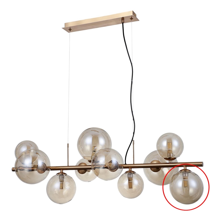 ITALUX - Reserveglas til pendel og væglampe CANELLO G9 diameter 15 cm brun