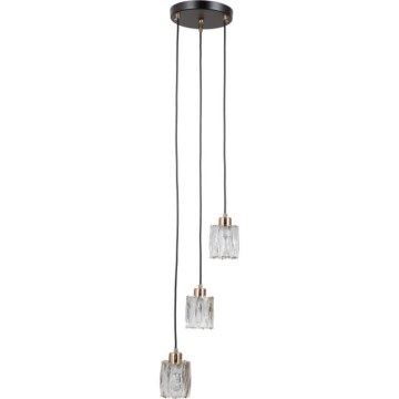 ITALUX - TORNO pendel med wire 3xE14/40W/230V sort/guld