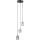 ITALUX - TORNO pendel med wire 3xE14/40W/230V sort/guld