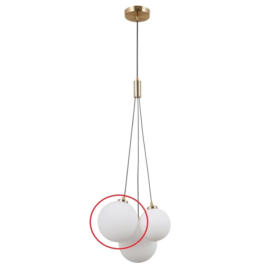 ITALUX - Udskiftningsglas til lysekrone PERLOS G9 diameter 13 cm hvid