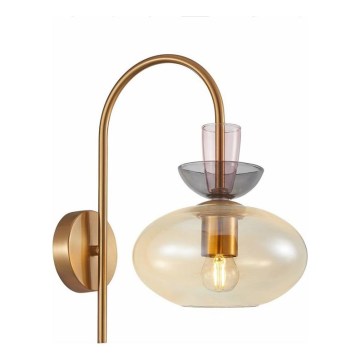 ITALUX - Væglampe FANDA 1xE27/40W/230V guld/røget beige