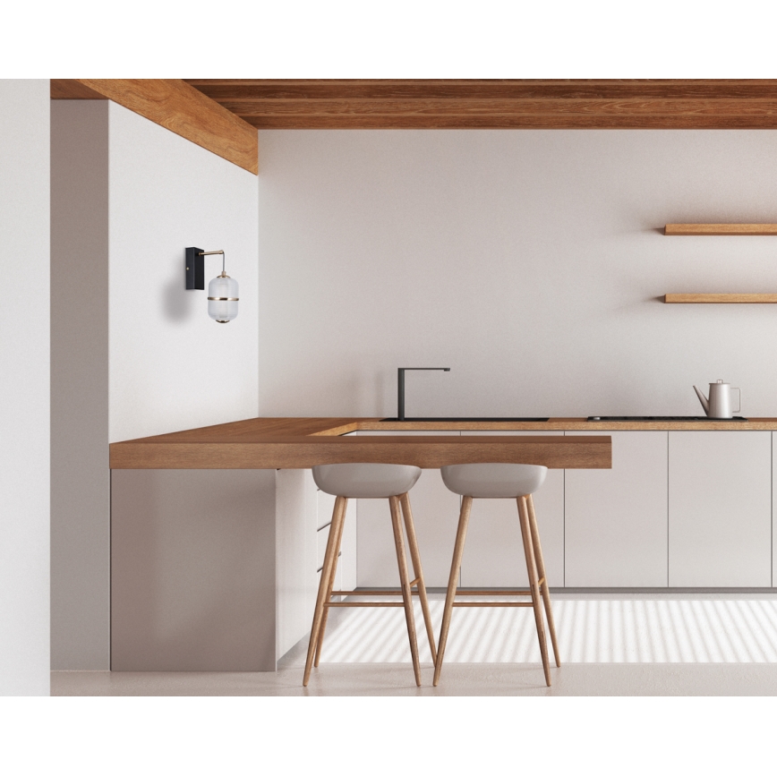 ITALUX - LED Væglampe ALANI LED/6W/230V 3000K sort/guld