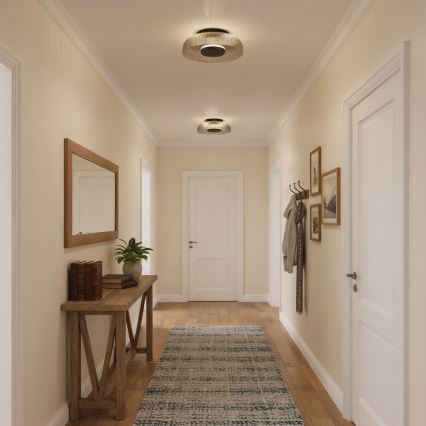 ITALUX - LED-loftlampe PASSO LED/8W/230V 3000K Ø 25 cm røget sort