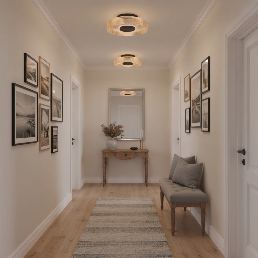 ITALUX - LED-loftlampe PASSO LED/8W/230V 3000K Ø 25 cm røget beige