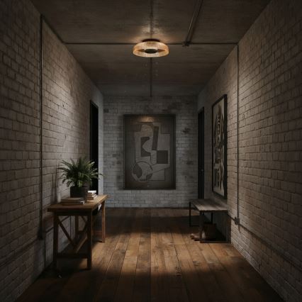 ITALUX - LED-loftlampe PASSO LED/8W/230V 3000K Ø 25 cm røget beige