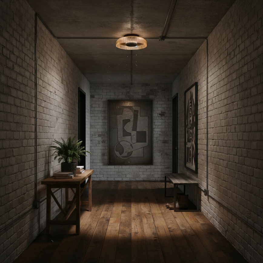 ITALUX - LED-loftlampe PASSO LED/8W/230V 3000K Ø 25 cm røget beige