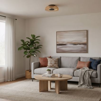 ITALUX - LED-loftlampe PASSO LED/8W/230V 3000K Ø 25 cm røget beige