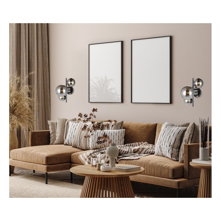 ITALUX - Væglampe CANELLO 3xG9/5W/230V sort