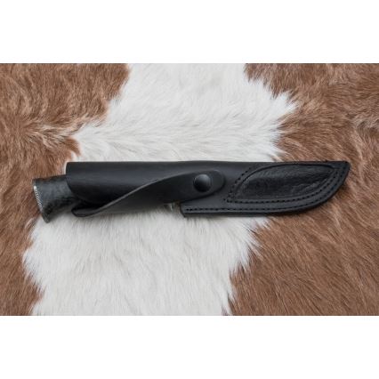 Jagtkniv Damaskus 13,8 cm Birk/kamelknogle