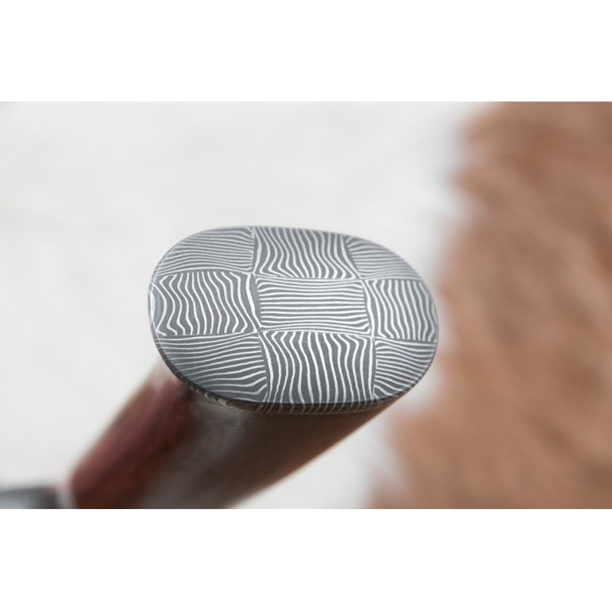 Jagtkniv Damaskus 13,8 cm ironwood/bøffelknogle