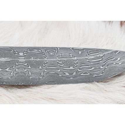 Jagtkniv Damaskus 13 cm poppel/ibenholt