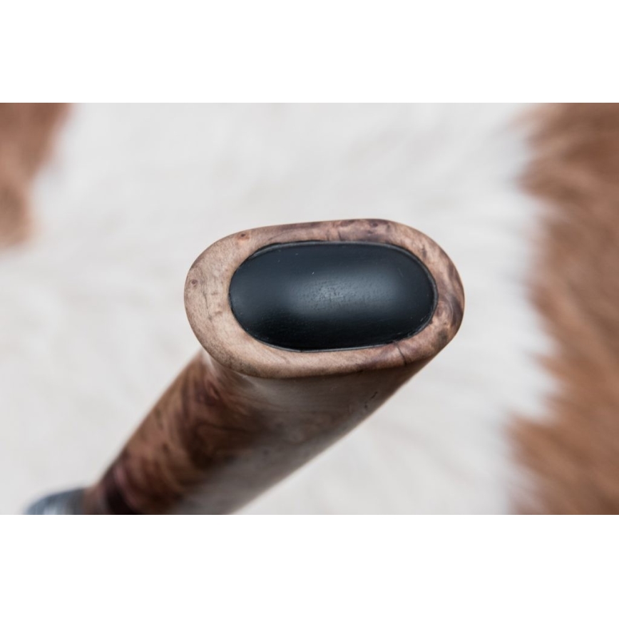 Jagtkniv Damaskus 13 cm poppel/ibenholt