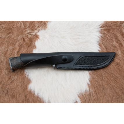 Jagtkniv Damaskus 14,5 cm elletræ/serpentin