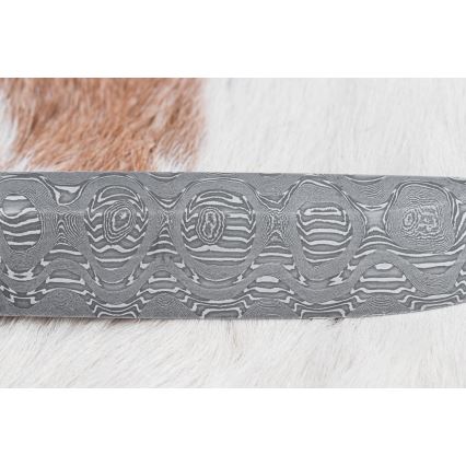 Jagtkniv Damaskus 14,5 cm elletræ/serpentin