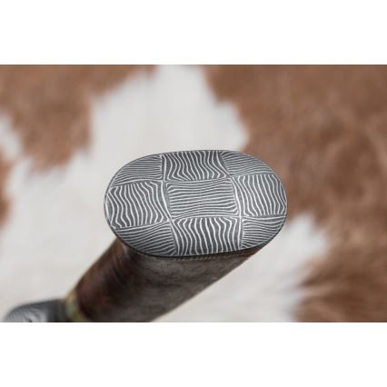 Jagtkniv Damaskus 14,5 cm elletræ/serpentin