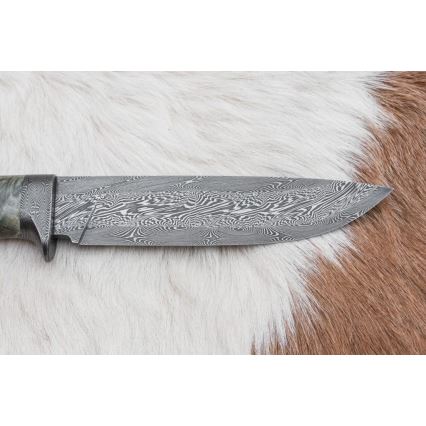 Jagtkniv Damaskus 14 cm kastanjetræ